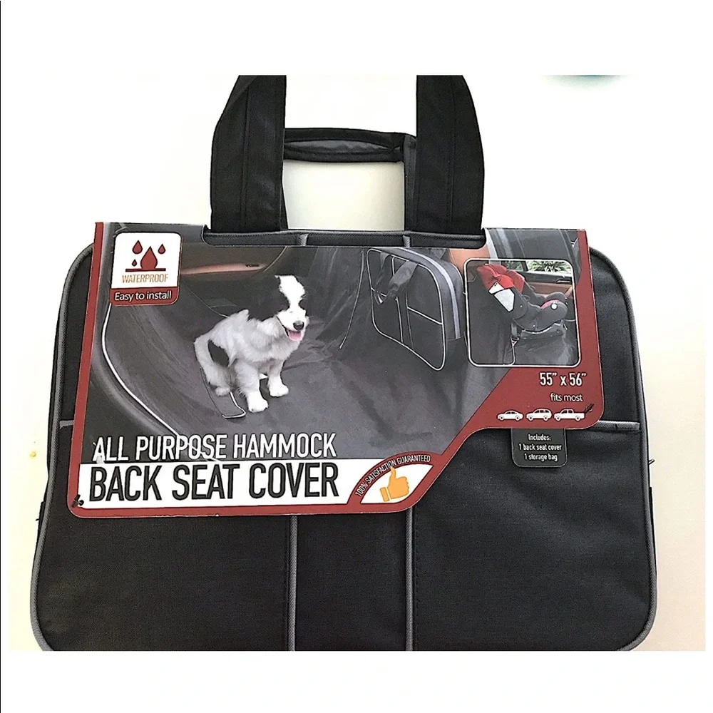All Purpose Hammock Back Seat Cover for Dogs Gray